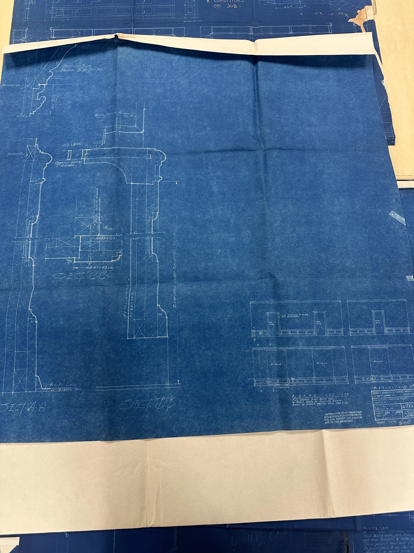 Room 605 millwork/elevation sheet