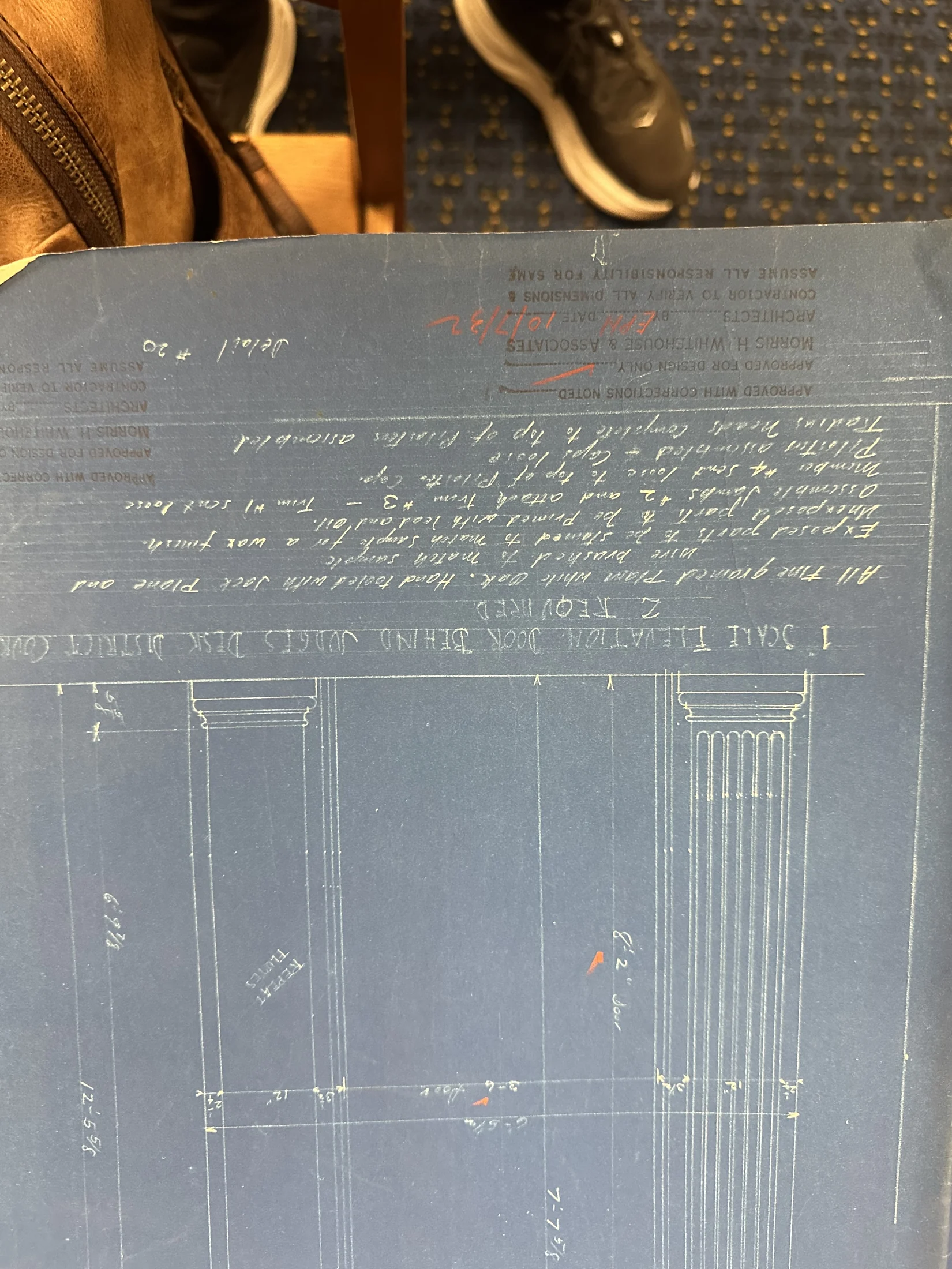Door behind judge’s desk—District Court