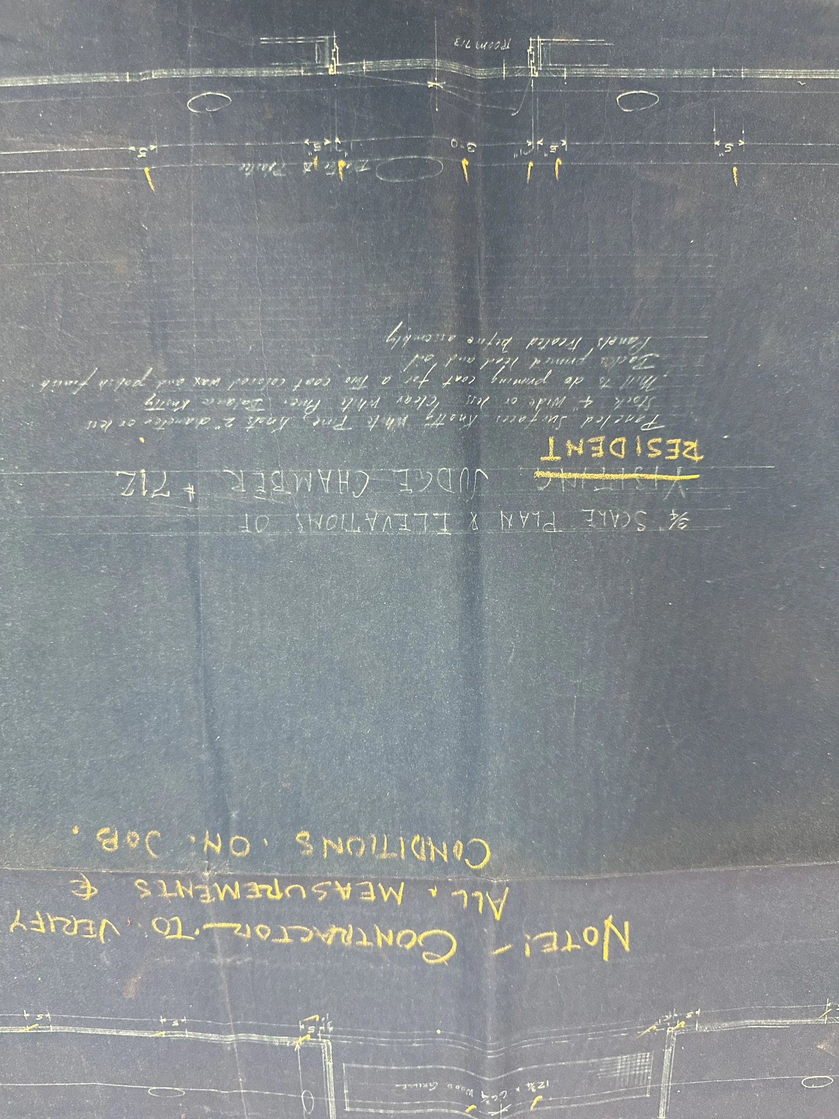 Resident Judge’s Chamber, Room 712—title/note close-up