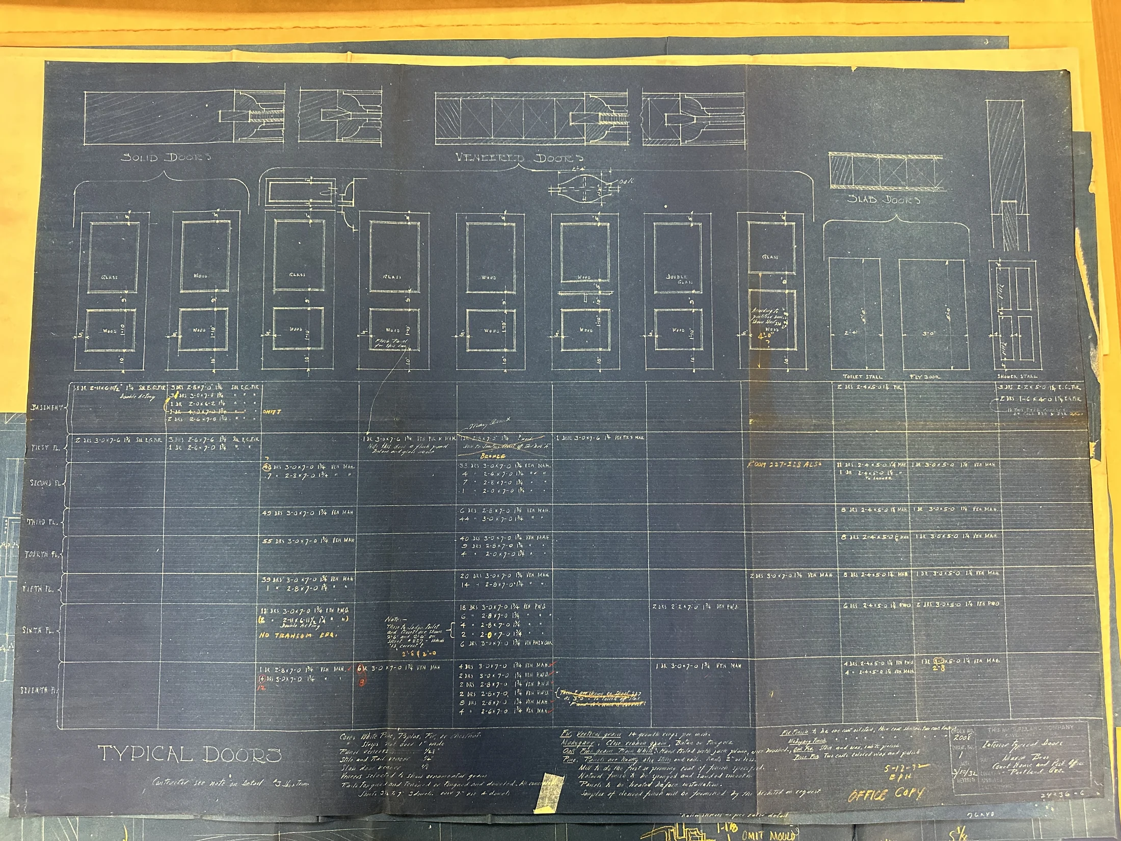 Comprehensive door schedule—alternate photograph