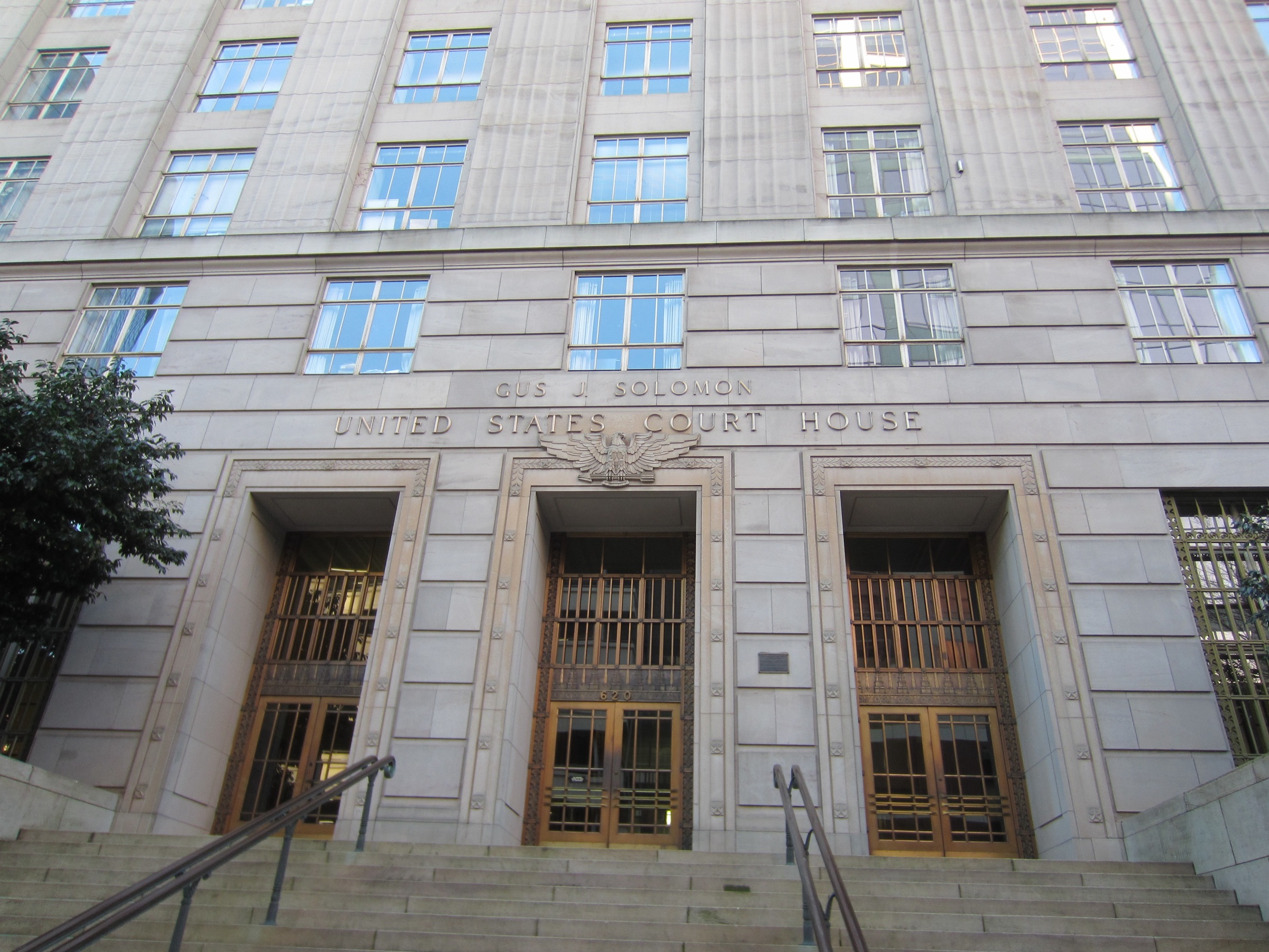 Gus J. Solomon United States Courthouse in 2012 (landscape view)