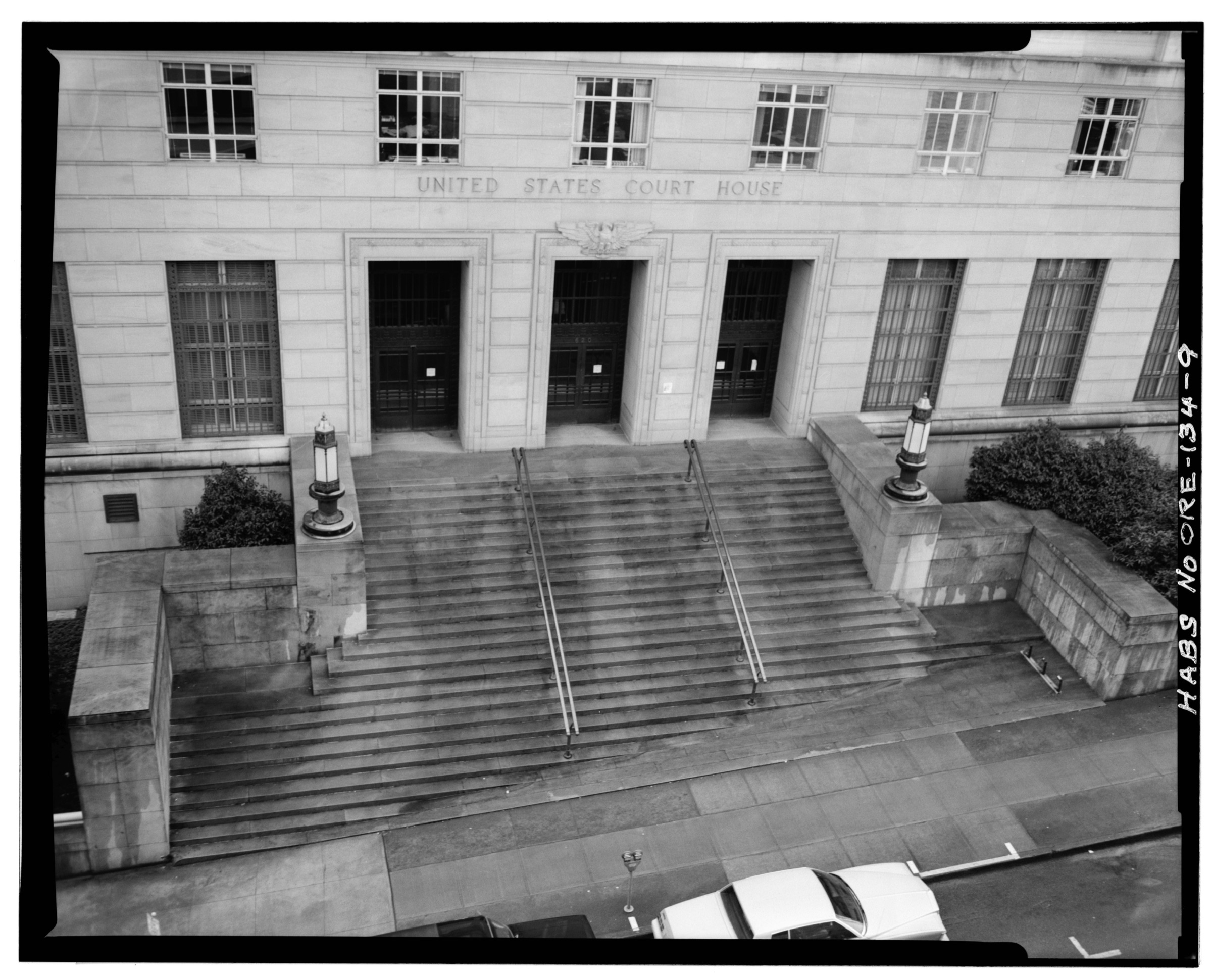 North (main) facade and entrance — HABS documentation photograph