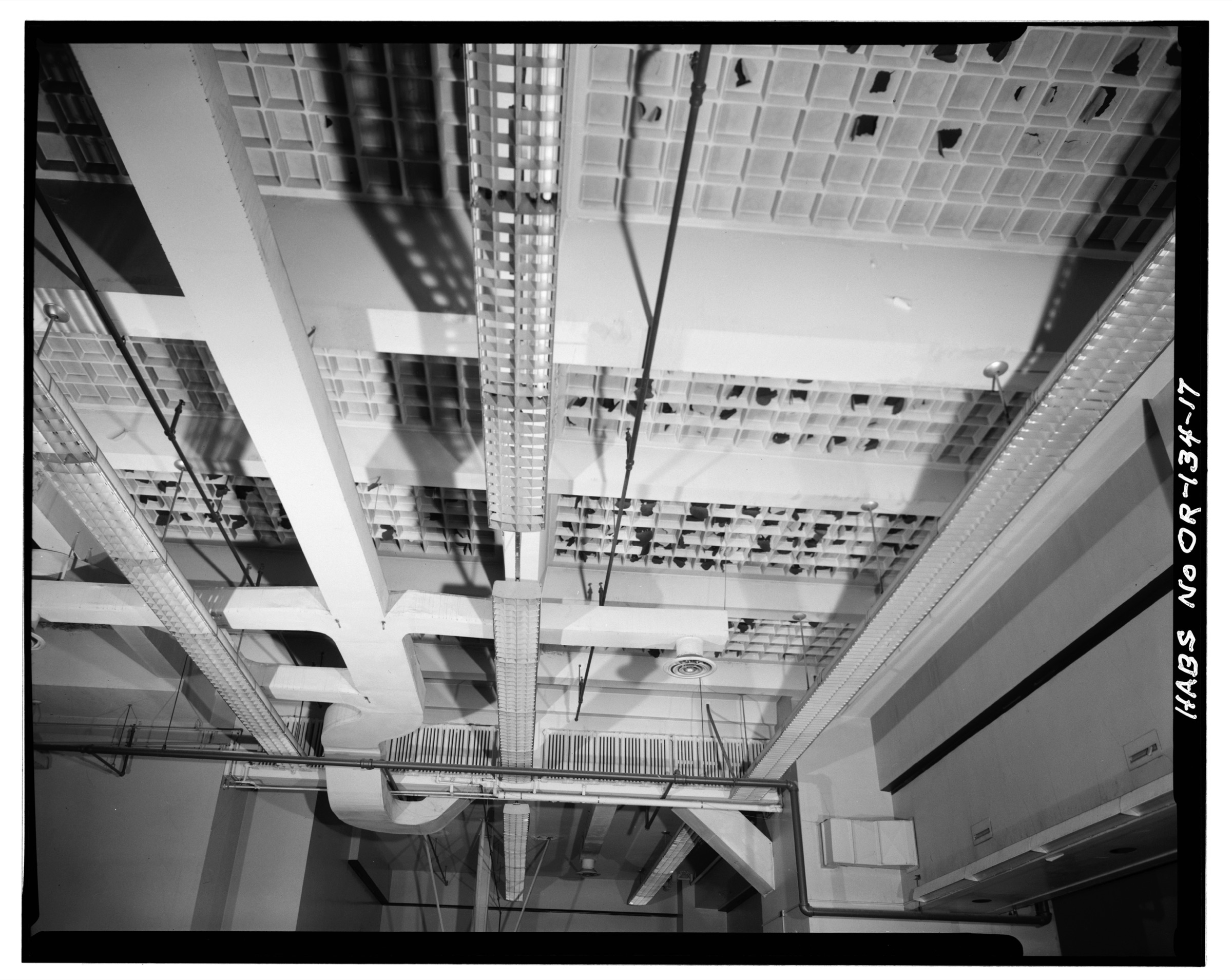 Skylight, postal service workroom — HABS documentation photograph
