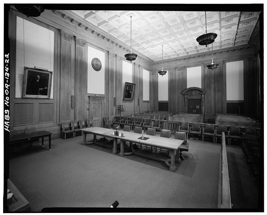 Courtroom, sixth floor, looking to rear — HABS documentation photograph