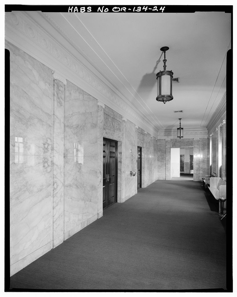 Courtroom lobby, seventh floor — HABS documentation photograph