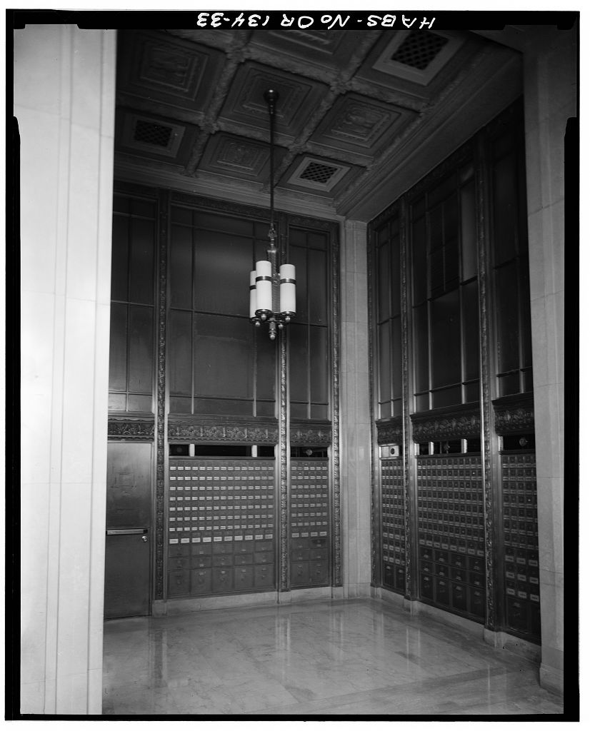 Lockboxes, center section bays (view 2) — HABS documentation photograph